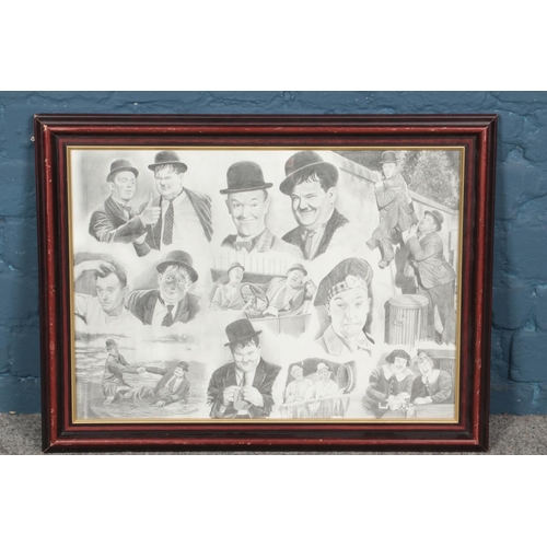 161 - A quantity of Laurel & Hardy collectables. Includes figure groups, photographs, box sets, framed pri... 