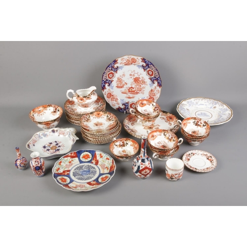 193 - A collection of mostly Samuel Radford tea wares and Imari oriental ceramics.