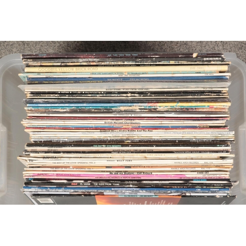 274 - A box of pop and rock vinyl records. To include Elton John, Genesis, Paul McCartney, ELO, Queen and ... 