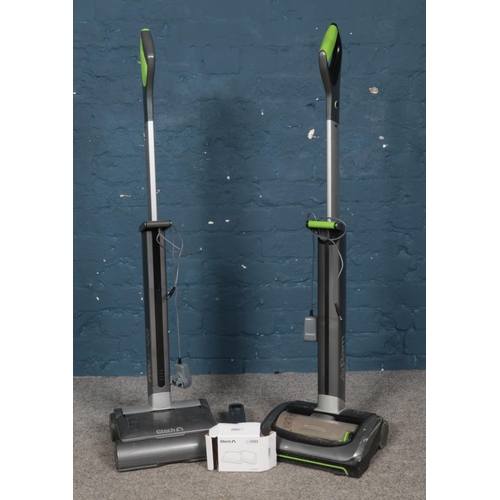 327 - Two Gtech AirRam vacuum cleaners, with chargers and filter kit.