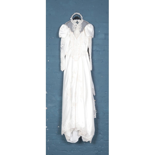 384 - 1980's Jean Phoenix bridal gown along with Jean Elizabeth tiara