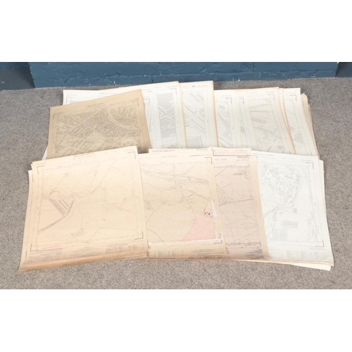 400 - A large quantity of ordinance survey maps depicting Yorkshire towns and cities such as Sheffield.