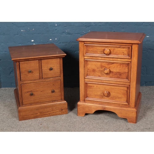 518 - A Willis & Gambier Creole collection wardrobe and bedside drawers along with similar two over one be... 