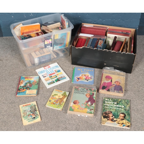 603 - Two boxes of assorted annuals including Winkie and Wily Fox, Blackies Children annual and Indian