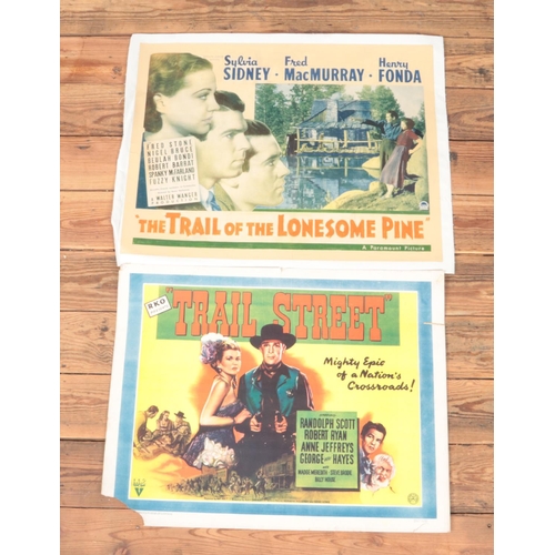 201 - US Half sheet posters THE TRAIL OF THE LONESOME PINE  (1936) and TRAIL STREET (1947)