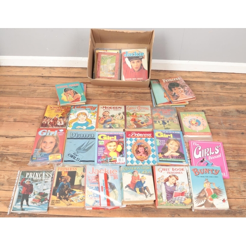 472 - A box of annuals for girls. Includes 1920s examples, etc.