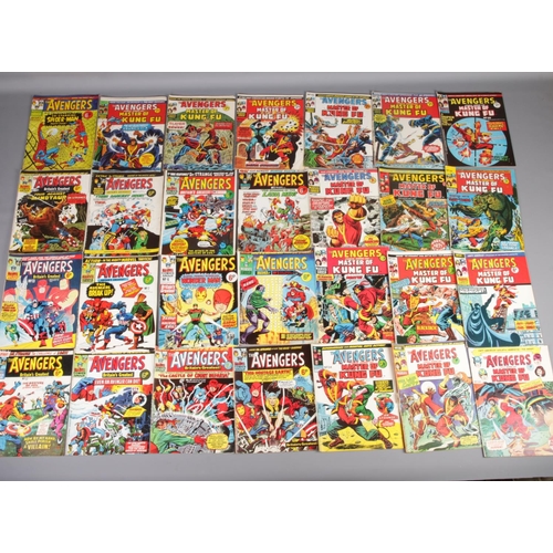 421 - A large quantity of Marvel Comics Group The Avengers 1960s and 70s comics. Includes Master of Kung F... 