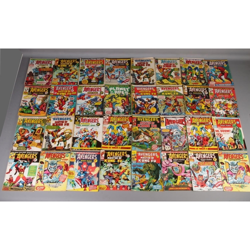 421 - A large quantity of Marvel Comics Group The Avengers 1960s and 70s comics. Includes Master of Kung F... 