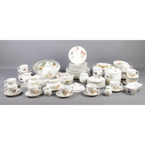 138 - A collection of Royal Worcester 'Evesham' and St Michael 'Ashberry' dinnerwares. To include lidded t... 