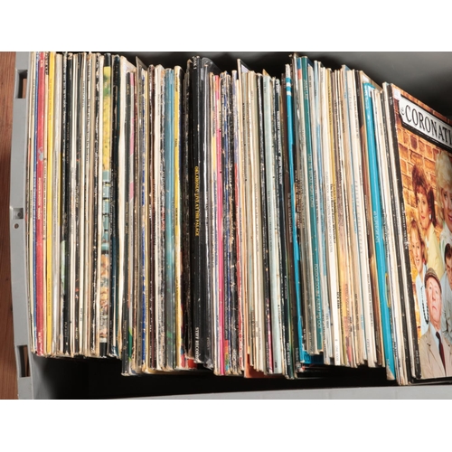 140 - Three boxes of vinyl LP records of mainly pop and easy listening to include Cliff Richard, James Las... 