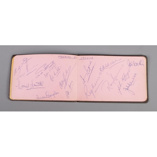 58 - A collection of signed sporting ephemera, to include 1960's signed cricket bat, including signatures... 