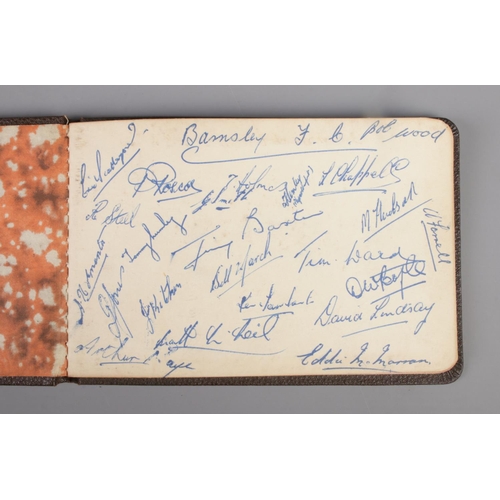 58 - A collection of signed sporting ephemera, to include 1960's signed cricket bat, including signatures... 