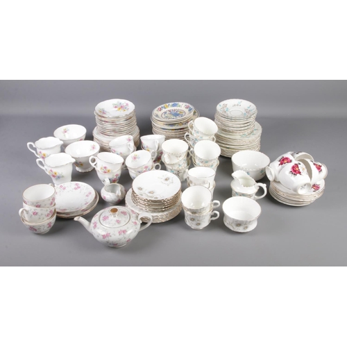 145 - A quantity of near complete tea sets including Kenyon, Royal Albert, Masons and Salisbury bone china... 