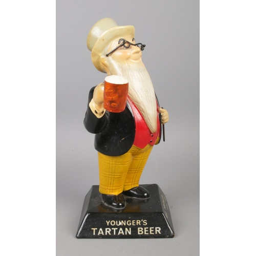 100 - Younger's Tartan Beer, Get Younger Every Day, a figural bar model of a gentleman holding a beer. 23c... 