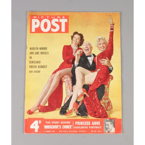 475 - Picture Post magazine dated 13th August 1953 featuring Marilyn Monroe . Image of Marilyn together wi... 