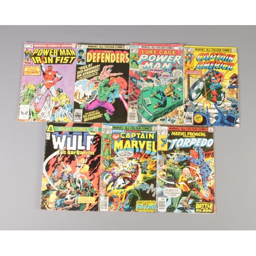 478 - A collection of Marvel comics including Luke Cage, The Torpedo, The Defenders, Captain America and C... 