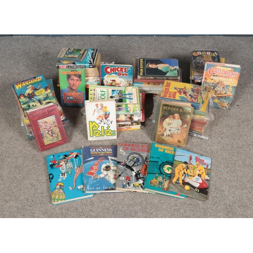 487 - One box of boys and girls annuals including other books and annuals such as Guinness book of records... 