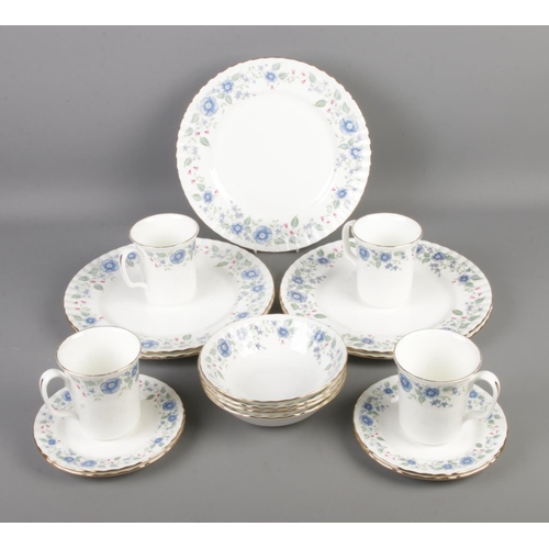 133 - A small collection of Royal Albert 'Meadowcroft' dinner/teawares. Includes plates, bowls and tea cup... 