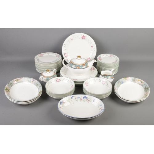 136 - A quantity of Royal Doulton dinner/teawares. Includes Tudor Grove, Windermere, Angelina, etc.