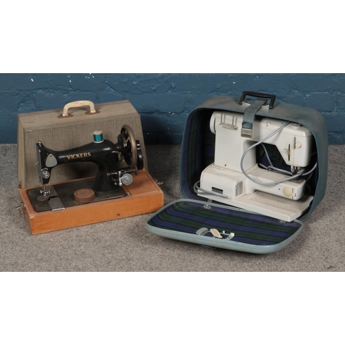 168 - Two sewing machines one by Vickers and one by Jones