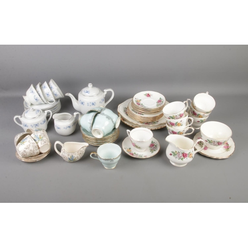 212 - A collection of near complete tea sets including Duchess 