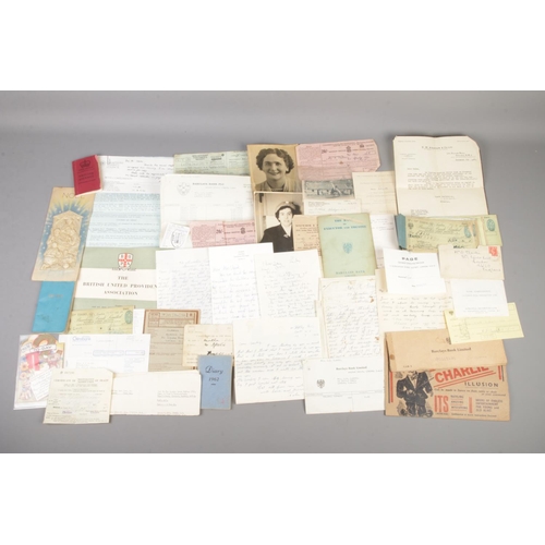 32 - A suitcase with a large quantity of vintage ephemera mainly associated with Gladys Clarke, Fulham. I... 