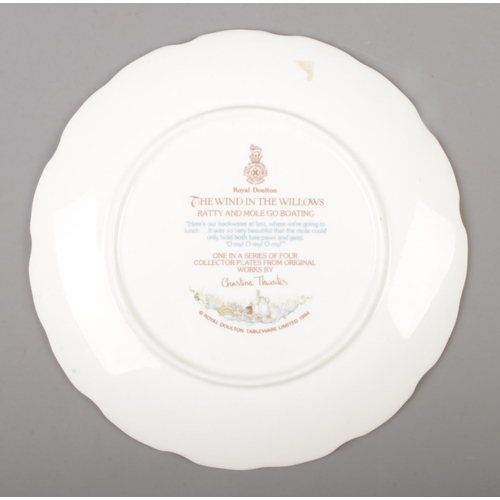 74 - Four Royal Doulton Wind in the Willows collectors plates; Rambling in the Wild Wood, Ratty and the M... 