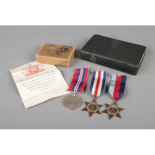 412 - A world war two service medal with 