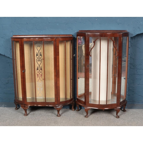 445 - Two vintage display cabinets.