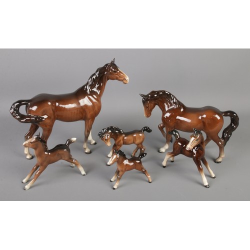 117 - Six Beswick horses.