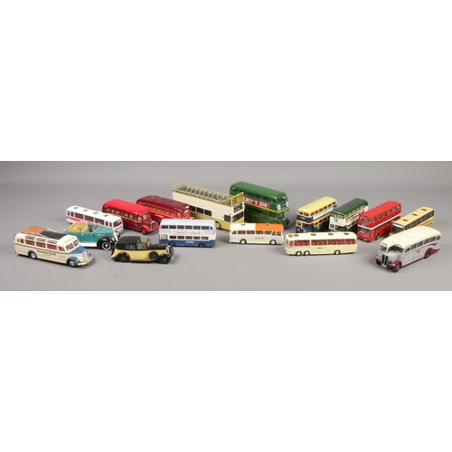 154 - Sixteen loose die-cast vehicles, predominantly by Corgi.