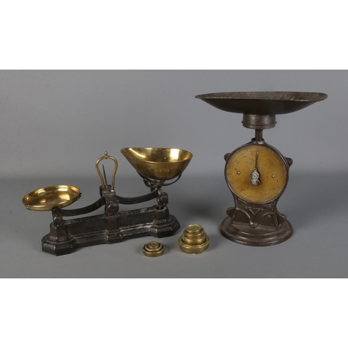 110 - Two sets of weighing scale including Salter's family scale and W&T Avery example. Includes quantity ... 