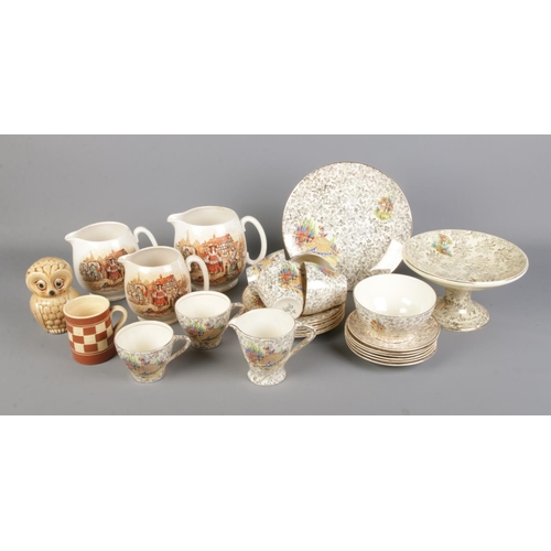 144 - An Empire Shelton Ivory part tea service along with small quantity of assorted ceramics including En... 