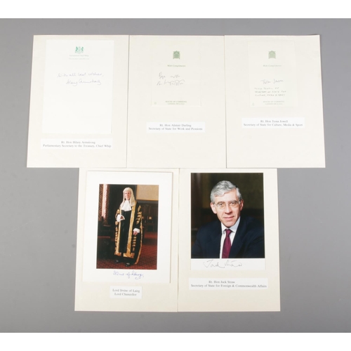 31 - A large quantity of signed pictures and autographs of British political figures including Tony Blair... 