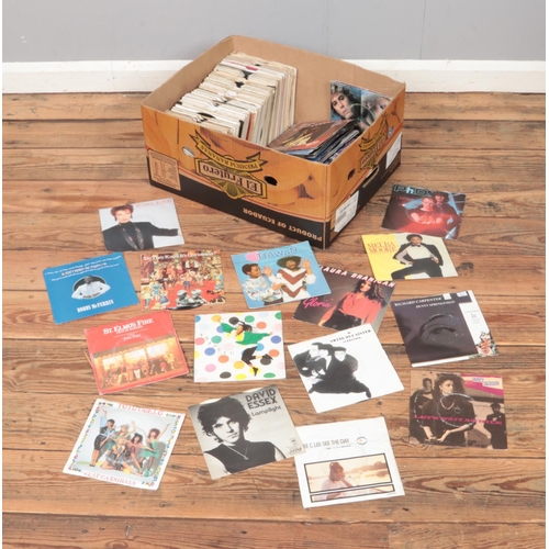 188 - One box of single records of approximately 250 single records including T'Pau, Gloria Gaynor, Matt B... 