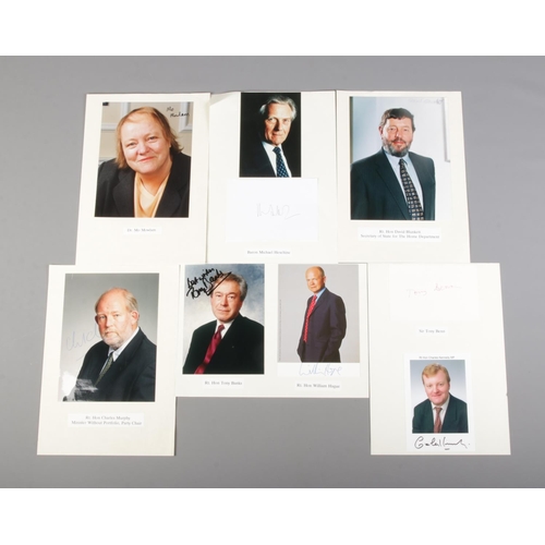 34 - A large quantity of signed pictures and autographs of British political figures including Gordon Bro... 