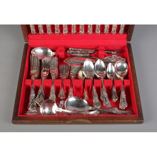 196 - A canteen of Kings pattern cutlery, together with a cased Butler of Sheffield carving set of similar... 