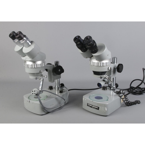 199 - Two Kyowa Tokyo binocular microscopes; model SDZ-PL. Numbers 821216 and 761556.