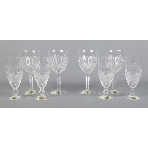 286 - Two sets of four Waterford Crystal glasses in the 'Colleen' design. Comprises of four tall goblets a... 