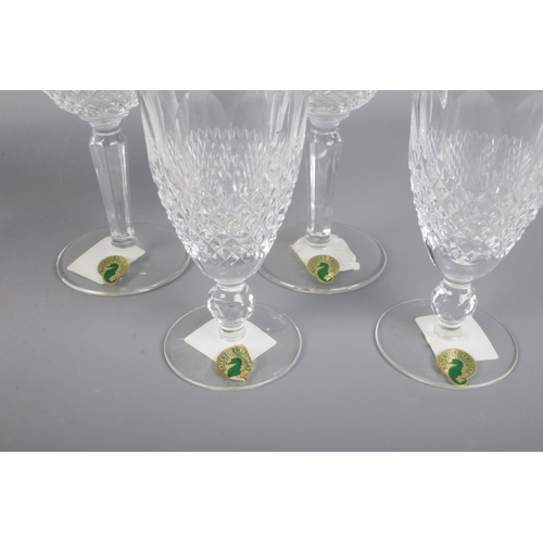 286 - Two sets of four Waterford Crystal glasses in the 'Colleen' design. Comprises of four tall goblets a... 