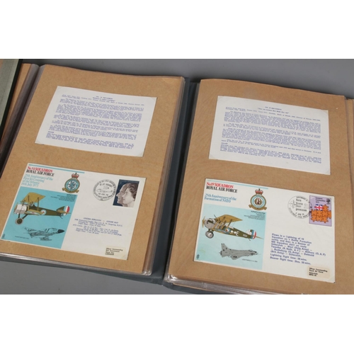 93 - Three albums containing a good quantity of RAF signed/unsigned first day covers including mosquito s... 