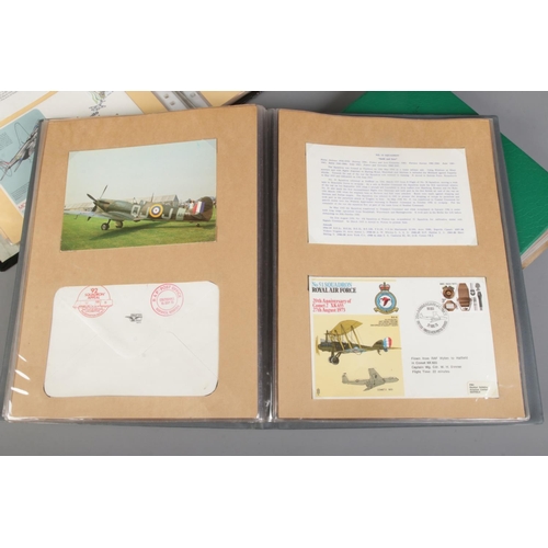 93 - Three albums containing a good quantity of RAF signed/unsigned first day covers including mosquito s... 