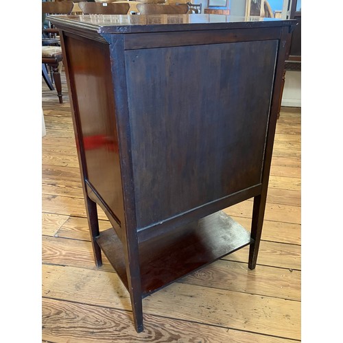 329 - A mahogany five drawer music chest with under tier. Approx. dimensions 53cm x 85cm x 38cm.