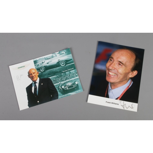 19 - Signed photographs of formula one interest including Stirling Moss and Frank Williams.