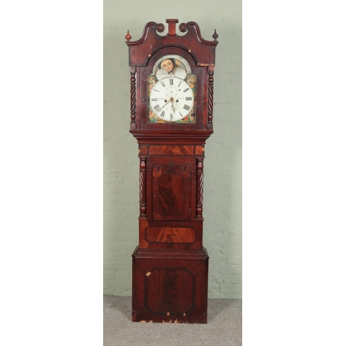 525 - P. Price, Chester, a Victorian mahogany 8 day painted dial longcase clock, the 14