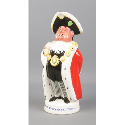 116 - A Beswick advertising jug for Worthingtons, with front slogan 'Behind every great man...' Height; 23... 