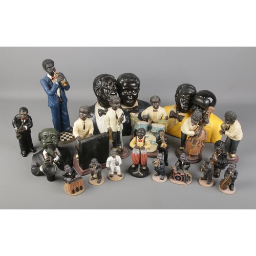 205 - A collection of painted jazz band figurines