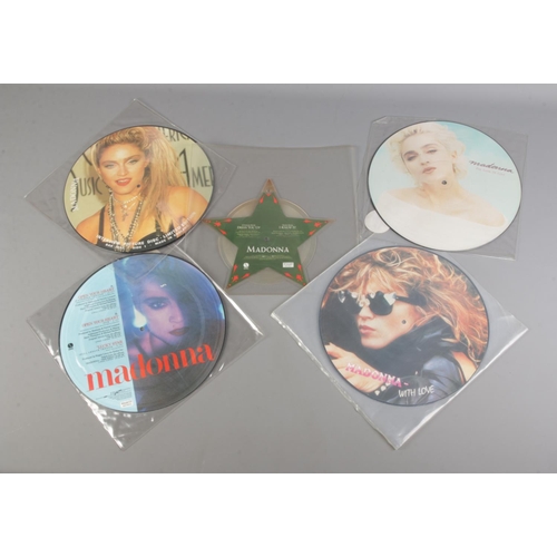 72 - A collection of five Madonna shape & picture discs with limited edition examples inlcuding 