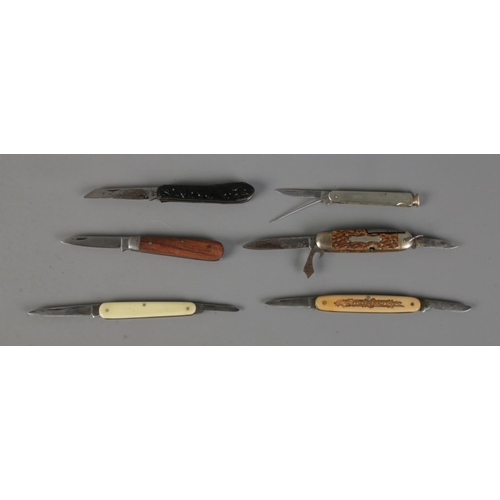 376 - A collection of six pen knives to include Joseph Rodgers, Solingen Richartz, CJ Johnson, Harrison Fi... 