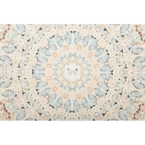 128 - Damien Hirst, a colour wallpaper sample in the butterfly design. 52cm x 52cm.